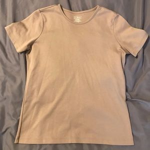 L.L. Bean XS tan t-shirt supima cotton
